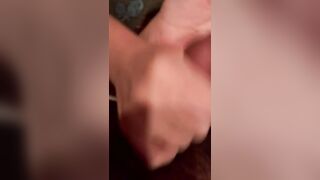 Hot Wife gives Moaning Husband Amazing Blowjob, wants to Watch him Cum in her Hand