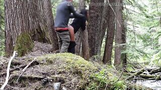 Fucking hard my friends cheating girlfriend in the woods