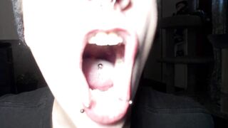 Closeup Mouth Tour Pierced Lips Tongue