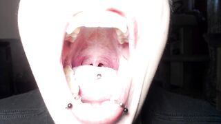 Closeup Mouth Tour Pierced Lips Tongue