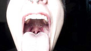 Closeup Mouth Tour Pierced Lips Tongue