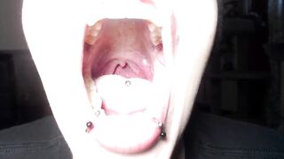 Closeup Mouth Tour Pierced Lips Tongue