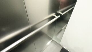 Couple almost Caught Blowjob and Fucking in Public Elevator