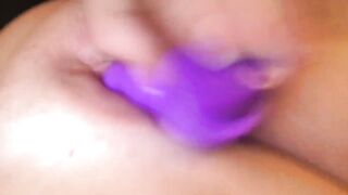 Amateur Teen Plays with Purple Vibrator (onlyfans: Amandas18)