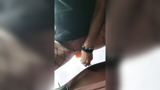 Fucking Suction Cup Dildo on Truck Window when he Rolls the Window down - will make you Laugh