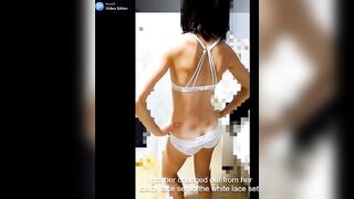 Asian MILF wife white lace music sex compilation