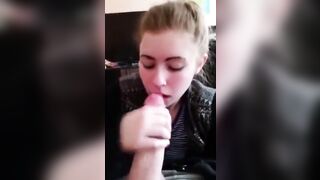 My sexy stepsister gives me blowjob