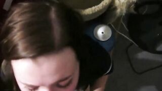 Hsuband cums in her mouth - POV