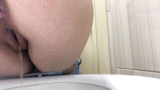 Hidden camera in the toilet women pissing pee