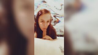 Sucking Cock on Snapchat with Cute Filter :)