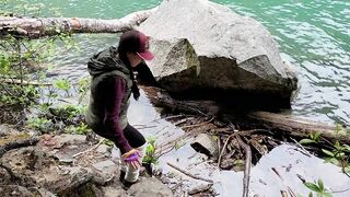 Turquoise Lake with Golden Waterfalls Nerdy Faery Outdoor Adventures