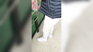 Step Mom Risky Fuck in Supermarket with Step Son