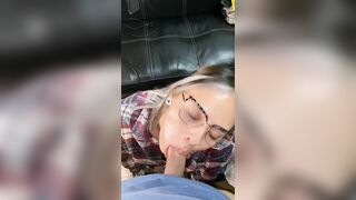 Gorgeous Sexy Latina Girl With Glasses Loves To Suck Cock