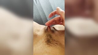 POV on clit rubbed to orgasm (120fps)