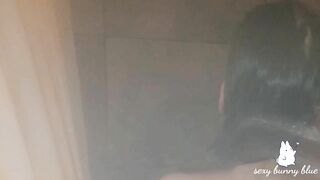 Milf masturbates in the shower