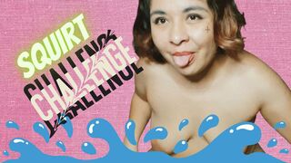 Squirting Challenge with Blue Haired Chick – 1.30mins Challenge