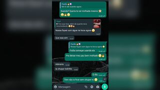 Novinha molhadinha em conversa quente no whatsapp zap