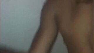 Amateur Ebony Cream all over his Dick