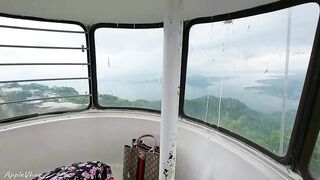 Risky Sex on Ferris Wheel! he couldn't Pull out