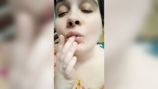 My soft lips begging for your cock - Step moms want to suck your cock and kiss your lips - Natural