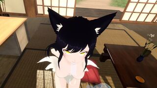 Ahri From League of Legends Gives Blowjob in Hentai VR