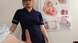 Brit voyeur nurse watches patient wank