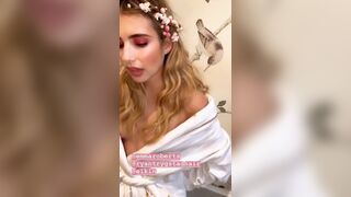 Emma Roberts pretty in white