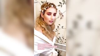 Emma Roberts pretty in white