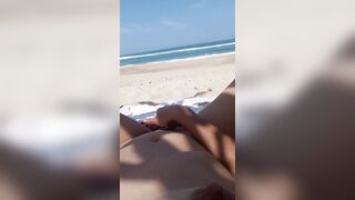 really very excited, I masturbate at the beach like a big slut