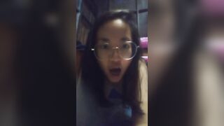 Asian girl at home alone and bored masturbates 8