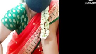 Marathi Divya aunty on Red saree Sexy look