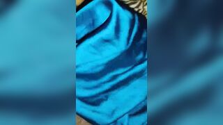 Handjob with blue satin silky salwar of nurse (45)