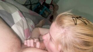 Girlfriend giving me a blowjob