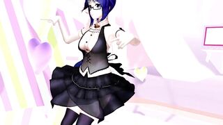 No me importa, Kagura Suzu - VTuber mmd Undress blue hair color edit smixix