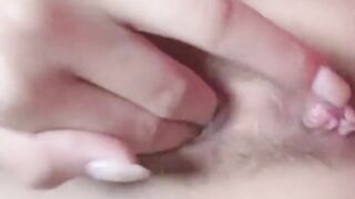 Masturbation orgasm, a lot of water flow.