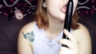 sucking big black vibrator