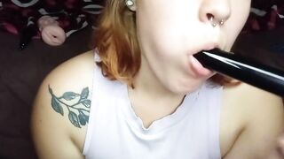 sucking big black vibrator