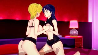 Evangelion — Misato and Ritsuko Threesome(3d Hentai)