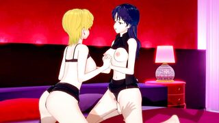 Evangelion — Misato and Ritsuko Threesome(3d Hentai)