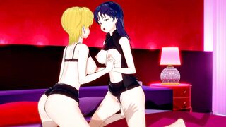 Evangelion — Misato and Ritsuko Threesome(3d Hentai)