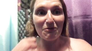 Rachel Wiggler flexing her pecs as a video answer to being asked how strong she is Part 1