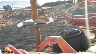 Nude Stepmom showers off my Cum at Public beach after Risky Cumshot