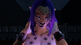 Cheetah Girl lap dance furry fuck cosplay video game 3d