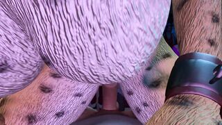 Cheetah Girl lap dance furry fuck cosplay video game 3d