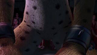 Cheetah Girl lap dance furry fuck cosplay video game 3d