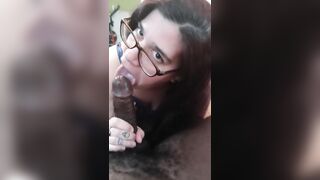 White slut deep throat