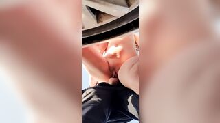 Busty Hitch-hiker girl gets fucked in the parking lot. POV