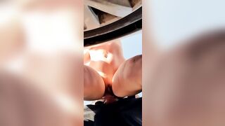 Busty Hitch-hiker girl gets fucked in the parking lot. POV