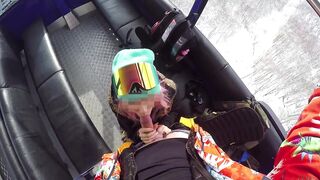 Sex with Hot Girl in the Cable Cars at the Ski Resort — POV Amateur Couple