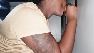 amateur ebony step sis caught blowing bbc at public gloryhole 2nd view